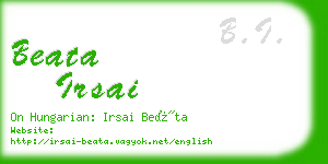 beata irsai business card